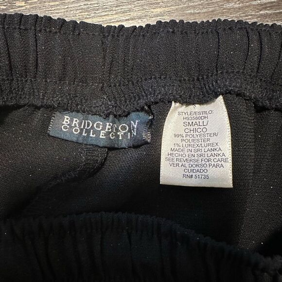 Bridgetown Collection pull on drawstring black pants sparkle size small NWT - Picture 3 of 6